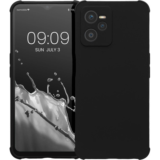 KWmobile Θήκη Σιλικόνης Realme C35 με Πλαίσιο Κάμερας και TPU Bumper - Black Matte (60000.47)