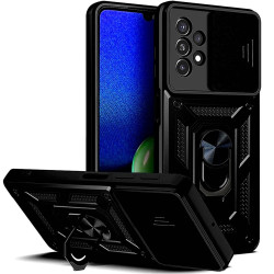 Bodycell Armor Slide - Ανθεκτική Θήκη Samsung Galaxy A23 με Κάλυμμα για την Κάμερα & Μεταλλικό Ring Holder - Black (5206015010613)