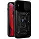 Bodycell Armor Slide - Ανθεκτική Θήκη Apple iPhone X / XS με Κάλυμμα για την Κάμερα & Μεταλλικό Ring Holder - Black (5206015005145)