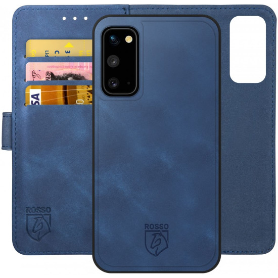 Rosso Element 2 in 1 - PU Θήκη Πορτοφόλι Samsung Galaxy S20 - Blue (8719246324925)