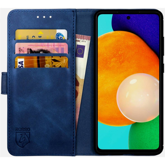 Rosso Element PU Θήκη Πορτοφόλι Samsung Galaxy A52 / A52s 5G - Blue (8719246296697)