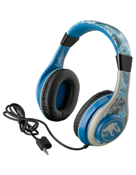 eKids Jurassic World - Ενσύρματα Ακουστικά Κεφαλής για Παιδιά με Ασφαλή Μέγιστη Ένταση Ήχου & 1 x Θύρα Jack 3.5mm - Light Blue / White (JW-140.UFX)