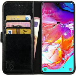 Rosso Element PU Θήκη Πορτοφόλι Samsung Galaxy A70 - Black (8719246184727)