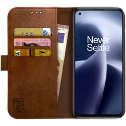 Rosso Element PU Θήκη Πορτοφόλι OnePlus Nord 2T - Brown (8719246366017)