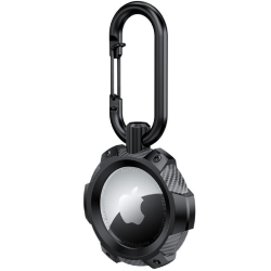 Tech-Protect TPU Carbon - Θήκη / Μπρελόκ Σιλικόνης Apple AirTag 2 / 1 - Black (9589046924002)