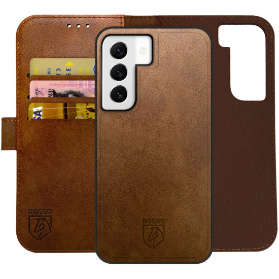 Rosso Element 2 in 1 - PU Θήκη Πορτοφόλι Samsung Galaxy S22 Plus 5G - Brown (8719246344718)