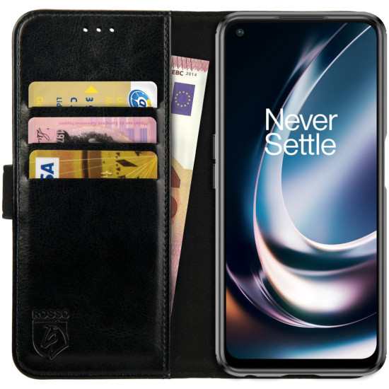 Rosso Element PU Θήκη Πορτοφόλι OnePlus Nord CE 2 Lite 5G - Black (8719246365973)