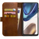 Rosso Element PU Θήκη Πορτοφόλι Motorola Moto G42 - Brown (8719246366024)