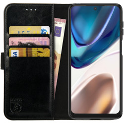 Rosso Element PU Θήκη Πορτοφόλι Motorola Moto G42 - Black (8719246365942)