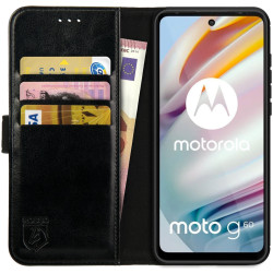 Rosso Element PU Θήκη Πορτοφόλι Motorola Moto G60 - Black (8719246365980)