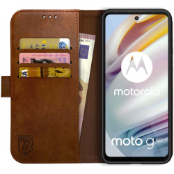 Rosso Element PU Θήκη Πορτοφόλι Motorola Moto G60 - Brown (8719246366062)