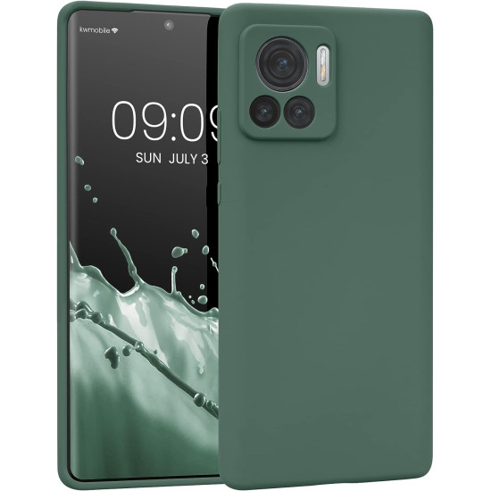 KWmobile Soft Flexible Rubber Cover - Θήκη Σιλικόνης Motorola Edge 30 Ultra - Forest Green (60071.166)