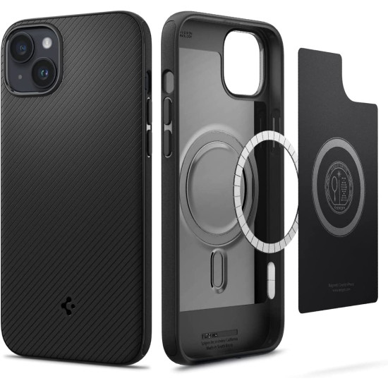 Spigen Mag Armor MagFit - Θήκη Σιλικόνης MagSafe Apple iPhone 15 Plus / 14 Plus - Matte Black (ACS04918)