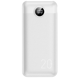 Veger PowerBank L20S με Ψηφιακή Οθόνη LED - Φορητή Μπαταρία Φόρτισης με 2 x USB-Α / 1 x Type-C - 20000mAh - 20W - White (VP2039PD)