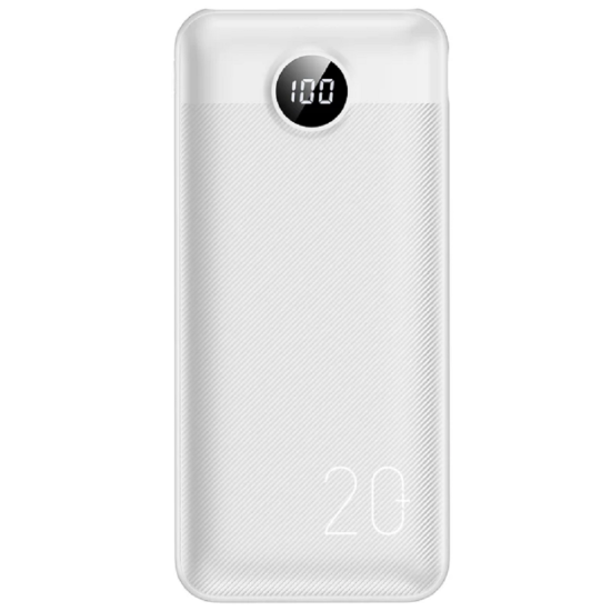 Veger PowerBank L20S με Ψηφιακή Οθόνη LED - Φορητή Μπαταρία Φόρτισης με 2 x USB-Α / 1 x Type-C - 20000mAh - 20W - White (VP2039PD)