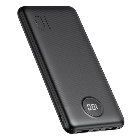 Veger PowerBank L10 με Ψηφιακή Οθόνη LED - Φορητή Μπαταρία Φόρτισης με 2 x USB-Α - 10000mAh - Black (VP1105)