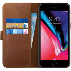 Rosso Deluxe Δερμάτινη Θήκη Πορτοφόλι Apple iPhone 8 Plus / 7 Plus - Brown (8719246128622)