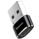 Baseus Converter - Αντάπτορας USB-A (male) σε Type-C (female) - 3A - Black (CAAOTG-01)