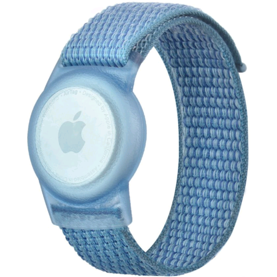 Tech-Protect Nylon for Kids - Λουράκι / Θήκη Καρπού Apple AirTag 2 / 1 για Παιδιά - Blue (9113 90 00BL)