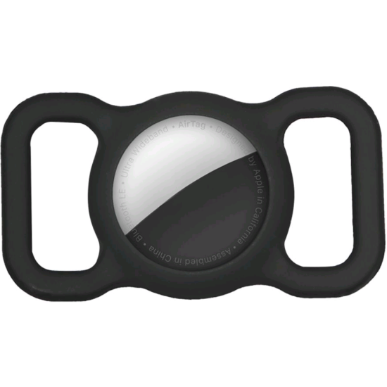 Tech-Protect Smooth Case Pet - Θήκη Σιλικόνης Apple AirTag 2 / 1 για Κολάρο Κατοικιδίων - Black (3926 90 97BK)