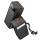 Veger Tank Lite PowerBank με Ψηφιακή Οθόνη LED / Φακό & Πυξίδα - Φορητή Μπαταρία Φόρτισης με 3 x USB-Α / 1 x Type-C - 50000mAh - 22.5W - Black (WP5001)