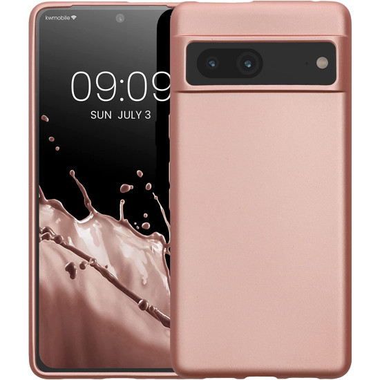 KWmobile Θήκη Σιλικόνης Google Pixel 7 - Metallic Rose Gold (60132.31)