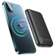 Veger MagOn Kick Tiny Magnetic Wireless PowerBank με 1 x Type-C- 20W - 5000mAh / Βάση Ασύρματης Φόρτισης MagSafe 15W - Black (V0553P)