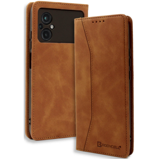 Bodycell Θήκη - Πορτοφόλι Xiaomi Poco M5 - Brown (5206015017247)