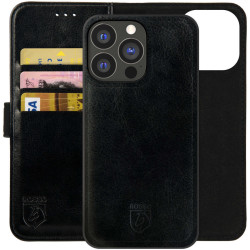 Rosso Element 2 in 1 - PU Θήκη Πορτοφόλι Apple iPhone 14 Pro - Black (8719246369582)