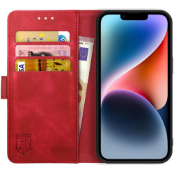 Rosso Element PU Θήκη Πορτοφόλι Apple iPhone 14 - Red (8719246369513)