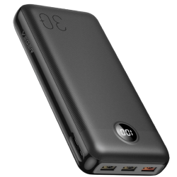 Veger PowerBank L30 με Ψηφιακή Οθόνη LED - Φορητή Μπαταρία Φόρτισης με 3 x USB-Α / 1 x Type-C - 30000mAh - Black (VP3008PD)