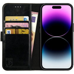 Rosso Element PU Θήκη Πορτοφόλι Apple iPhone 14 Pro - Black (8719246369414)