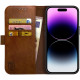 Rosso Element PU Θήκη Πορτοφόλι Apple iPhone 14 Pro - Brown (8719246369452)
