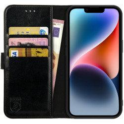 Rosso Element PU Θήκη Πορτοφόλι Apple iPhone 14 - Black (8719246369391)