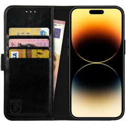 Rosso Element PU Θήκη Πορτοφόλι Apple iPhone 14 Pro Max - Black (8719246369421)