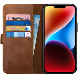 Rosso Deluxe Δερμάτινη Θήκη Πορτοφόλι Apple iPhone 14 Plus - Brown (8719246366710)