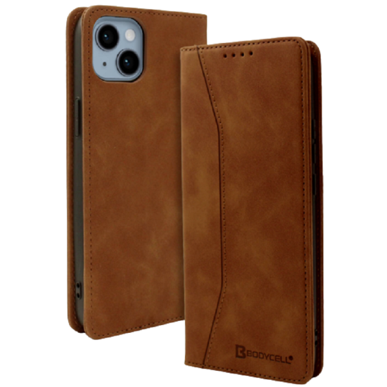Bodycell Θήκη - Πορτοφόλι Apple iPhone 14 - Brown (5206015013966)