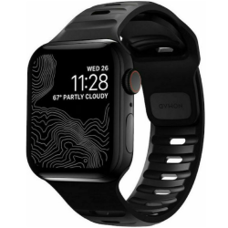 Nomad Αδιάβροχο Λουράκι Σιλικόνης Sport Band - Apple Watch Ultra/SE/11/10/9/8/7/6/5/4 (49/46/45/44mm) - M/L - Black (NM1AM10000)