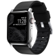 Nomad Active Strap Pro - Αδιάβροχο Δερμάτινο Λουράκι με Σιλικόνη - Apple Watch Ultra/SE/11/10/9/8/7/6/5/4 (49/46/45/44mm) - Black / Silver (NM1A41SNW0)
