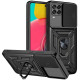 Alogy Camshield Stand Ring - Ανθεκτική Θήκη Samsung Galaxy M53 με Κάλυμμα για την Κάμερα & Μεταλλικό Ring Holder - Black (5907765676141)