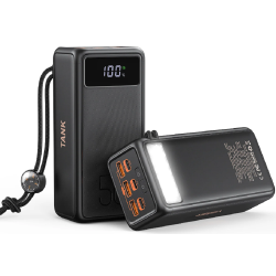 Veger Tank Boost PowerBank με Ψηφιακή Οθόνη LED / Φακό & Πυξίδα - Φορητή Μπαταρία Φόρτισης με 3 x USB-Α / 2 x Type-C - 56000mAh - 100W - Black (VP5001C)