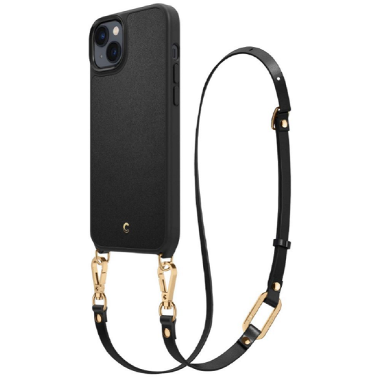 Spigen Cyrill Classic Charm Mag - Θήκη MagSafe με Ρυθμιζόμενο Λουράκι Λαιμού / Χειρός Apple iPhone 15 Plus / 14 Plus - Black (ACS04948)