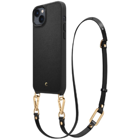 Spigen Cyrill Classic Charm Mag - Θήκη MagSafe με Ρυθμιζόμενο Λουράκι Λαιμού / Χειρός Apple iPhone 14 - Black (ACS05492)