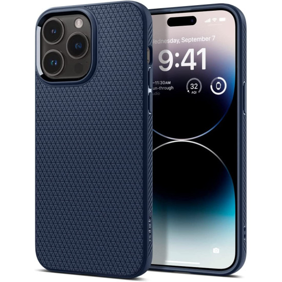 Spigen Θήκη Σιλικόνης Liquid Air - Apple iPhone 14 Pro Max - Navy Blue (ACS04814)