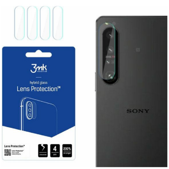 3MK Hybrid Glass Camera Protector - Αντιχαρακτικό Υβριδικό Προστατευτικό Γυαλί για Φακό Κάμερας Sony Xperia 1 IV - 4 Τεμάχια (5903108477147)