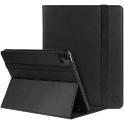 Rosso Element PU Θήκη Apple iPad Pro 12.9" 2022 / 2021 / 2020 / 2018 με Υποδοχή Apple Pencil - Black (8719246366390)