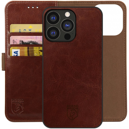 Rosso Element 2 in 1 - PU Θήκη Πορτοφόλι Apple iPhone 13 Pro - Brown (8719246325038)