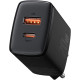 Φορτιστής Baseus Compact Quick Charger Γρήγορος Ταξιδιού με 1 x USB-A / 1 x Type-C 20W - Black (CCXJ-B01)
