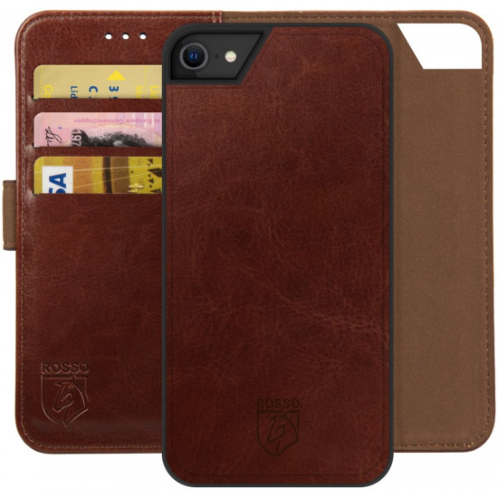 Rosso Element 2 in 1 - PU Θήκη Πορτοφόλι Apple iPhone SE 2022 / 2020 / 8 / 7 - Brown (8719246324857)