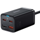 Baseus GaN 3Pro Desktop Fast Charger - Ταχυφορτιστής Tοίχου με Αποσπώμενο Καλώδιο Type-C και Υποδοχές 2 x USB-A / 2 x Type-C - 65W - Black (CCGP040101)